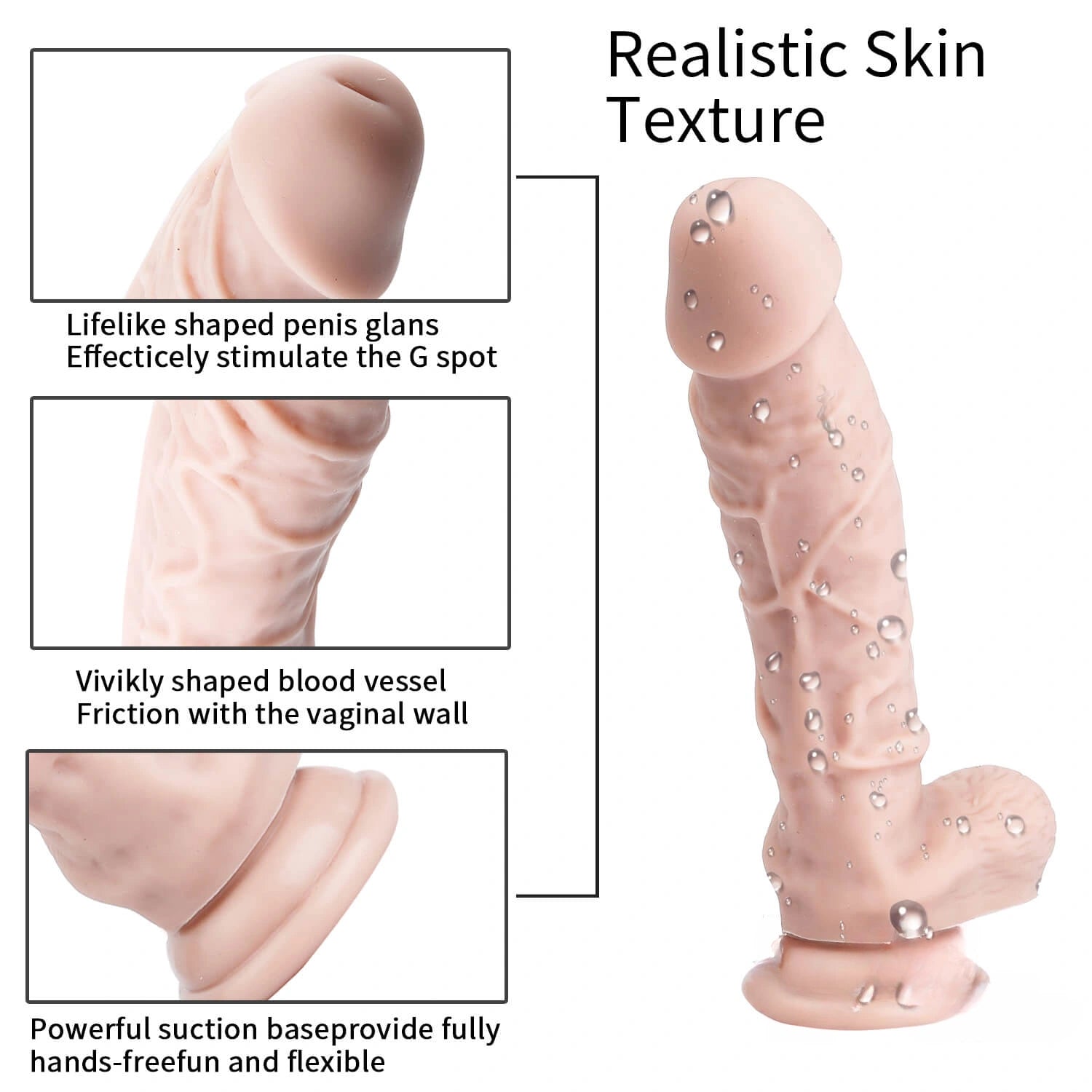 7.87in Lifelike Dildo Masturbation Sex Toy For Adult Women