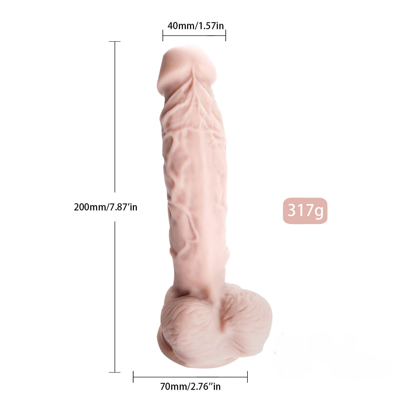 7.87in Lifelike Dildo Masturbation Sex Toy For Adult Women