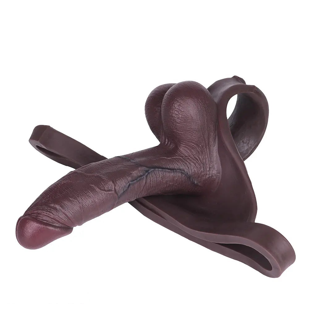 7.87in Lifelike Hollow Strap on Dildo Panty For Stimulation and Expansion