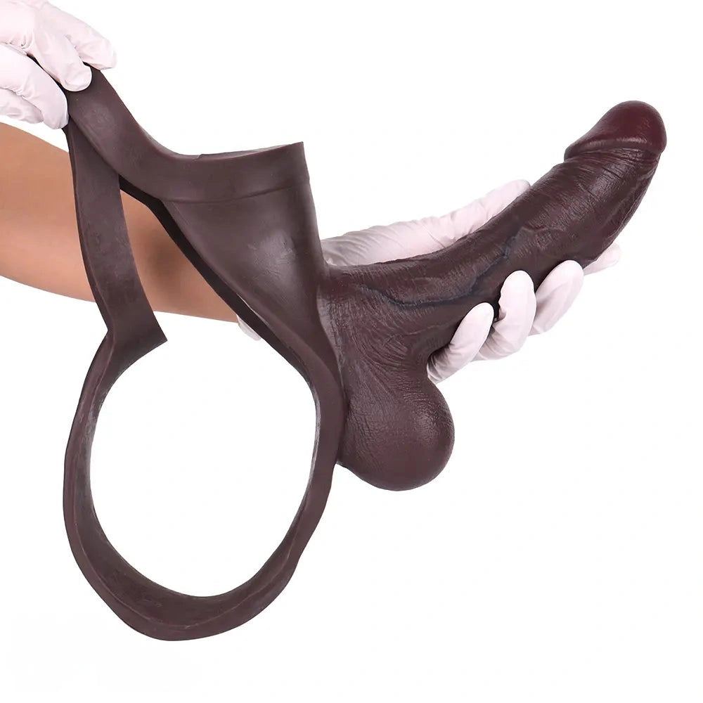 7.87in Lifelike Hollow Strap on Dildo Panty For Stimulation and Expansion