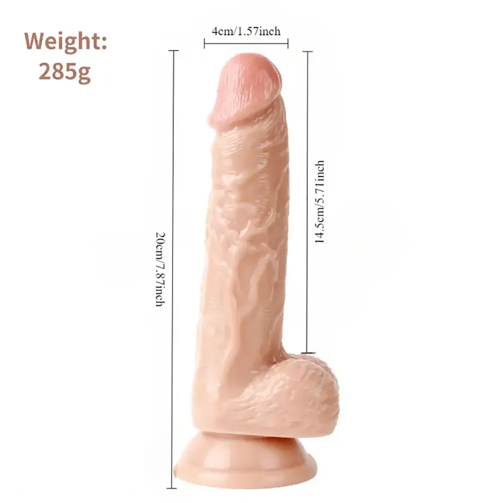 7.87in Lifelike Penis Ideal Real Dildo Adult Sex Toy For Solo Play