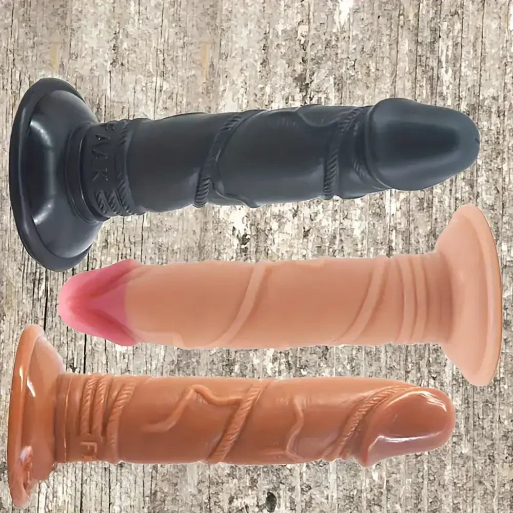 7.87in Lifelike PVC Fantasy Penis Hand-Free Dildo With Suction Cup