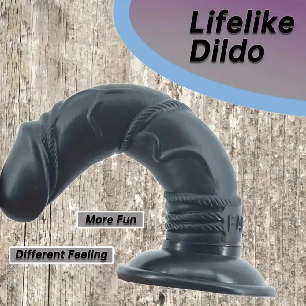 7.87in Lifelike PVC Fantasy Penis Hand-Free Dildo With Suction Cup