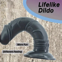 7.87in Lifelike PVC Fantasy Penis Hand-Free Dildo With Suction Cup