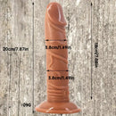 7.87in Lifelike PVC Fantasy Penis Hand-Free Dildo With Suction Cup