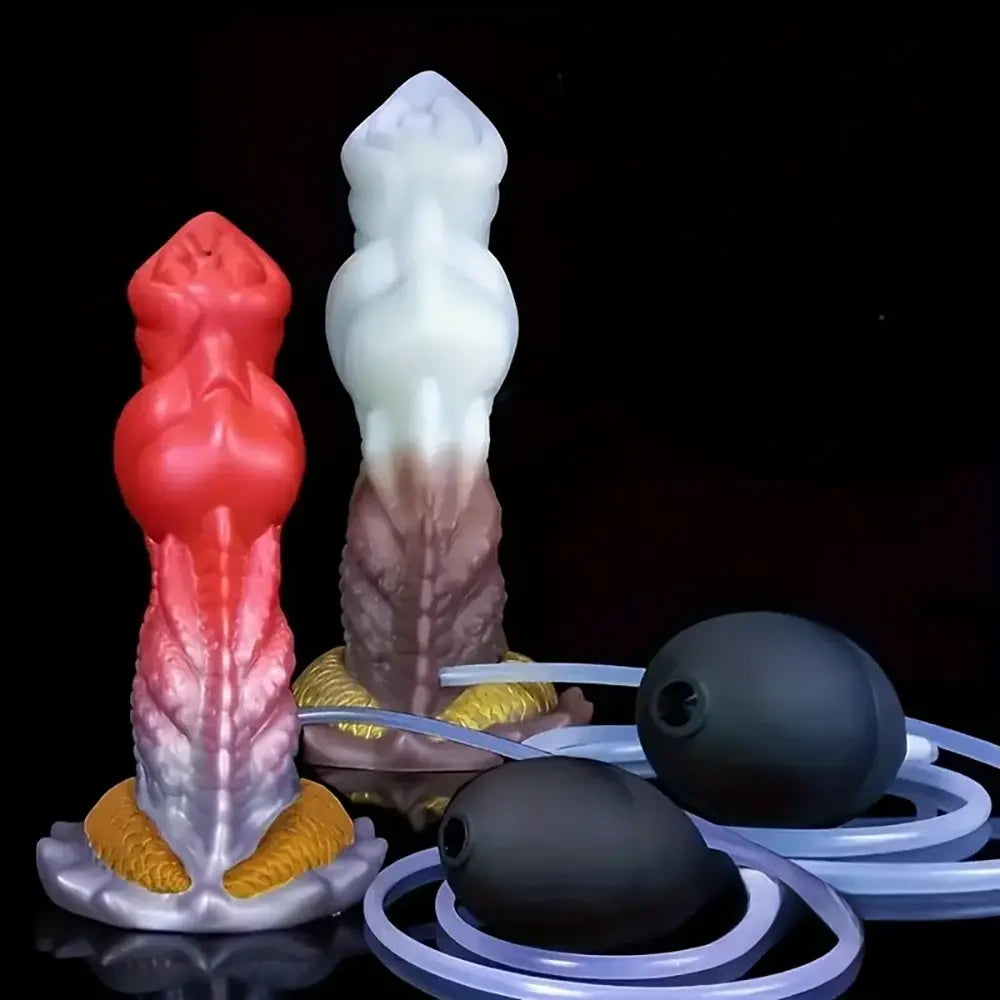 7.87in Lifelike Silicone Soft Monster Squirting Dildo For Anal Expansion