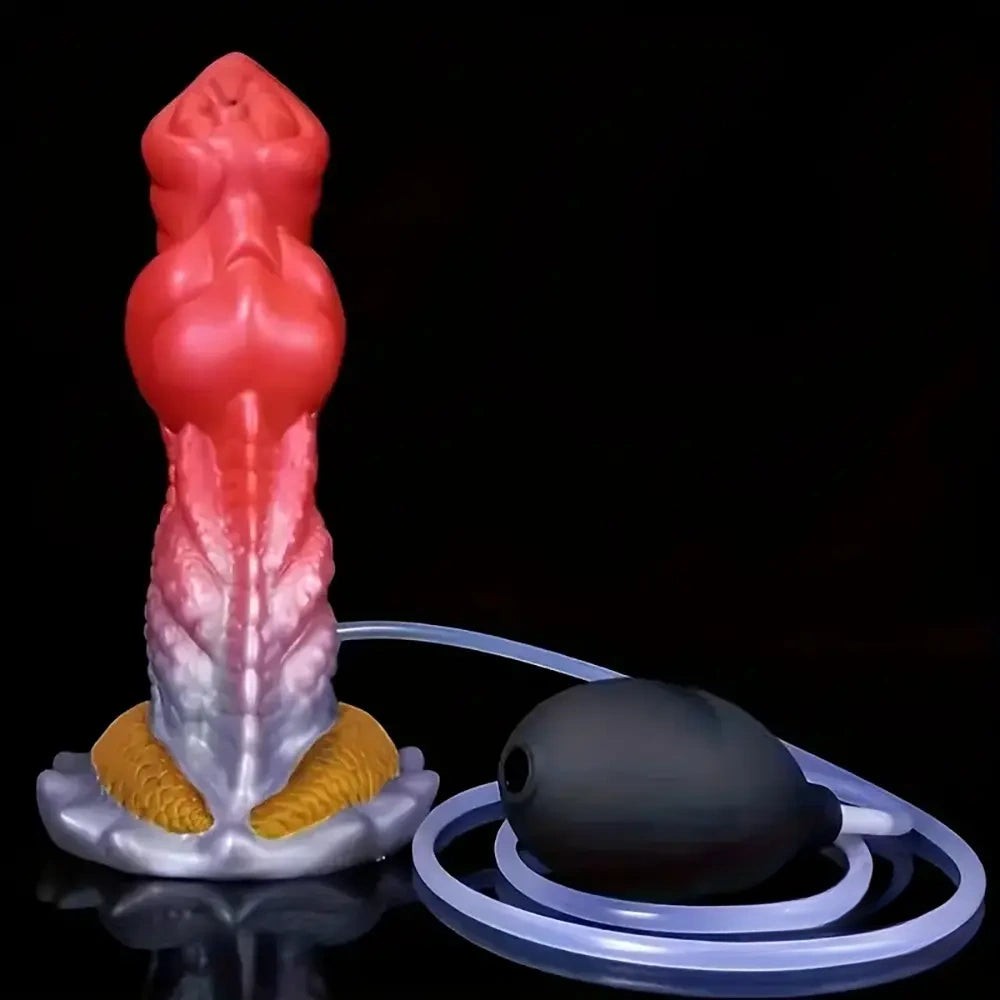 7.87in Lifelike Silicone Soft Monster Squirting Dildo For Anal Expansion