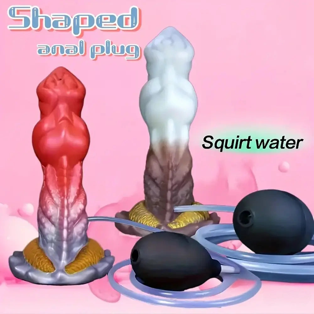 7.87in Lifelike Silicone Soft Monster Squirting Dildo For Anal Expansion
