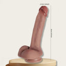 7.87in Lifelike Veins Skin G-Spot Stimulation Dildo Lifelike Clit Sex Toy