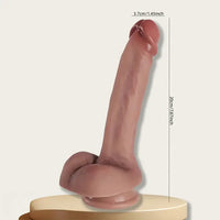 7.87in Lifelike Veins Skin G-Spot Stimulation Dildo Lifelike Clit Sex Toy
