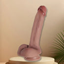 7.87in Lifelike Veins Skin G-Spot Stimulation Dildo Lifelike Clit Sex Toy