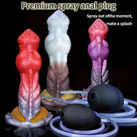 7.87in Liquid Silicone Soft Fantasy Odd Monster Squirting Thick Dildo