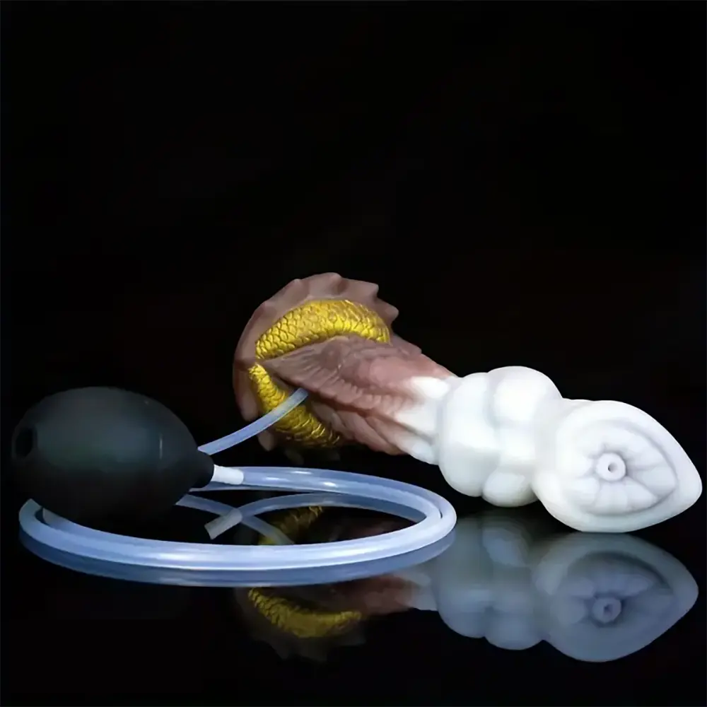 7.87in Liquid Silicone Soft Fantasy Odd Monster Squirting Thick Dildo