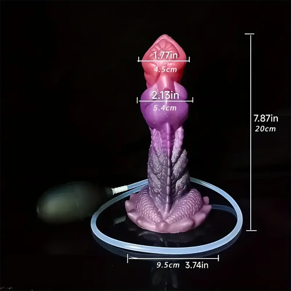 7.87in Liquid Silicone Soft Fantasy Odd Monster Squirting Thick Dildo