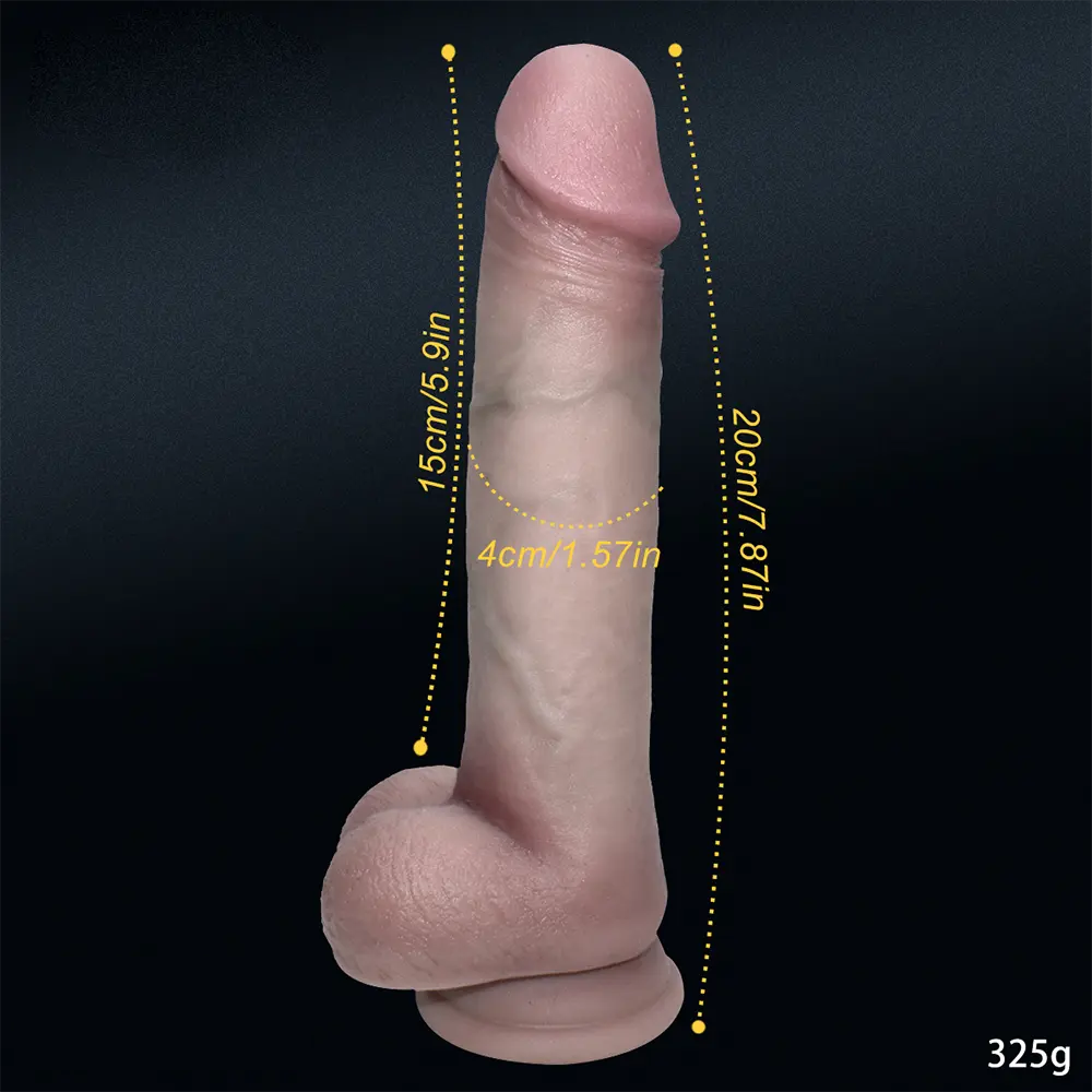 7.87in Liquid Silicone Soft Super Realistic Dildo Adult Couple Flirting Toy