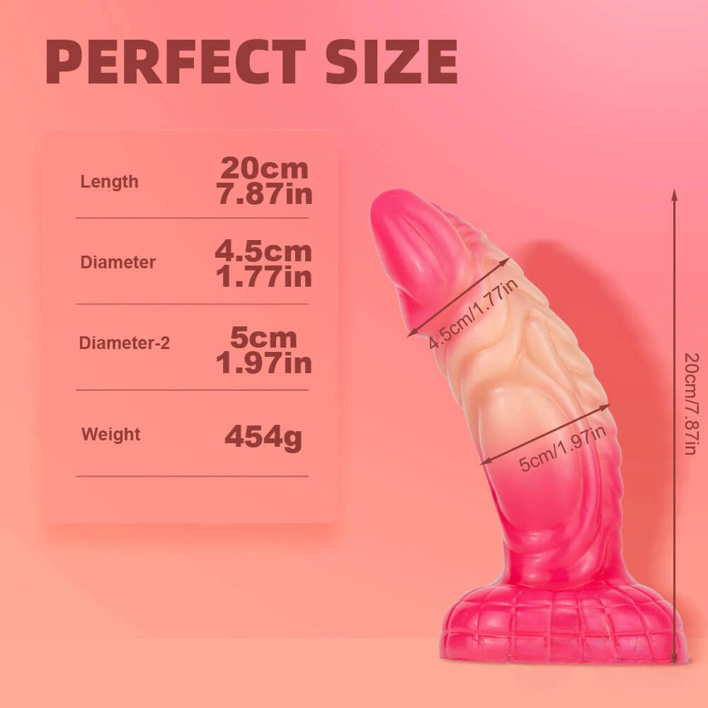 7.87in Monster Animal Dildo Ombre Sex Toy For Adults Love Toy