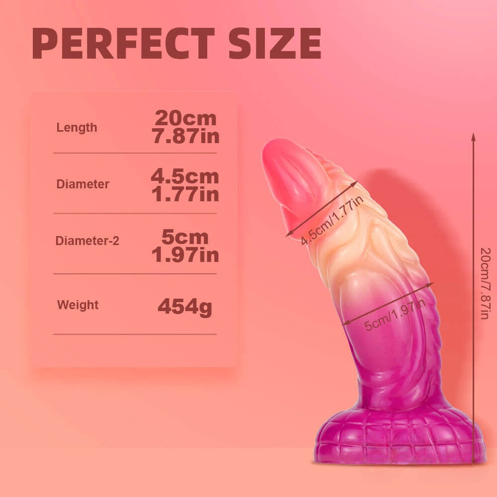 7.87in Monster Animal Dildo Ombre Sex Toy For Adults Love Toy