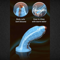 7.87in Monster Fantasy Silicone Soft Dildo For Women Men Couples