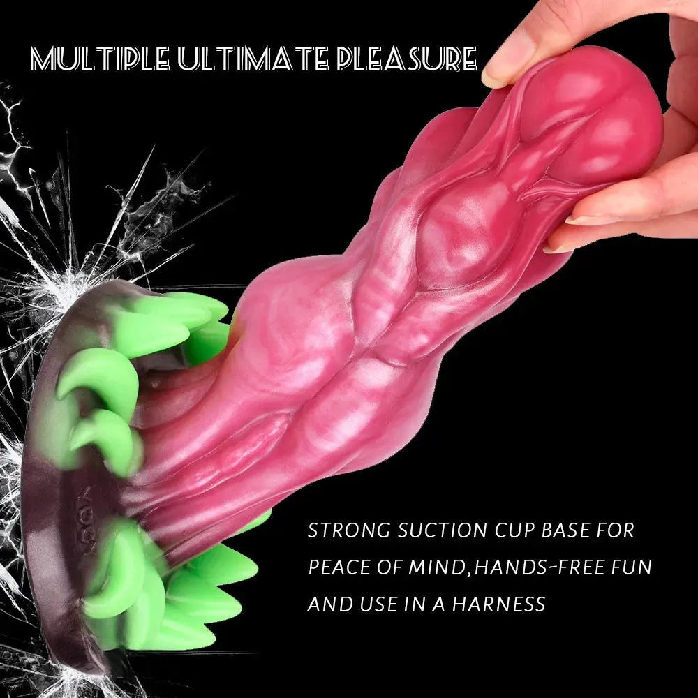 7.87in Monster Knot Exotic Silicone Alien Soft Anal Dildo Stimulator