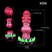 7.87in Monster Knot Exotic Silicone Alien Soft Anal Dildo Stimulator