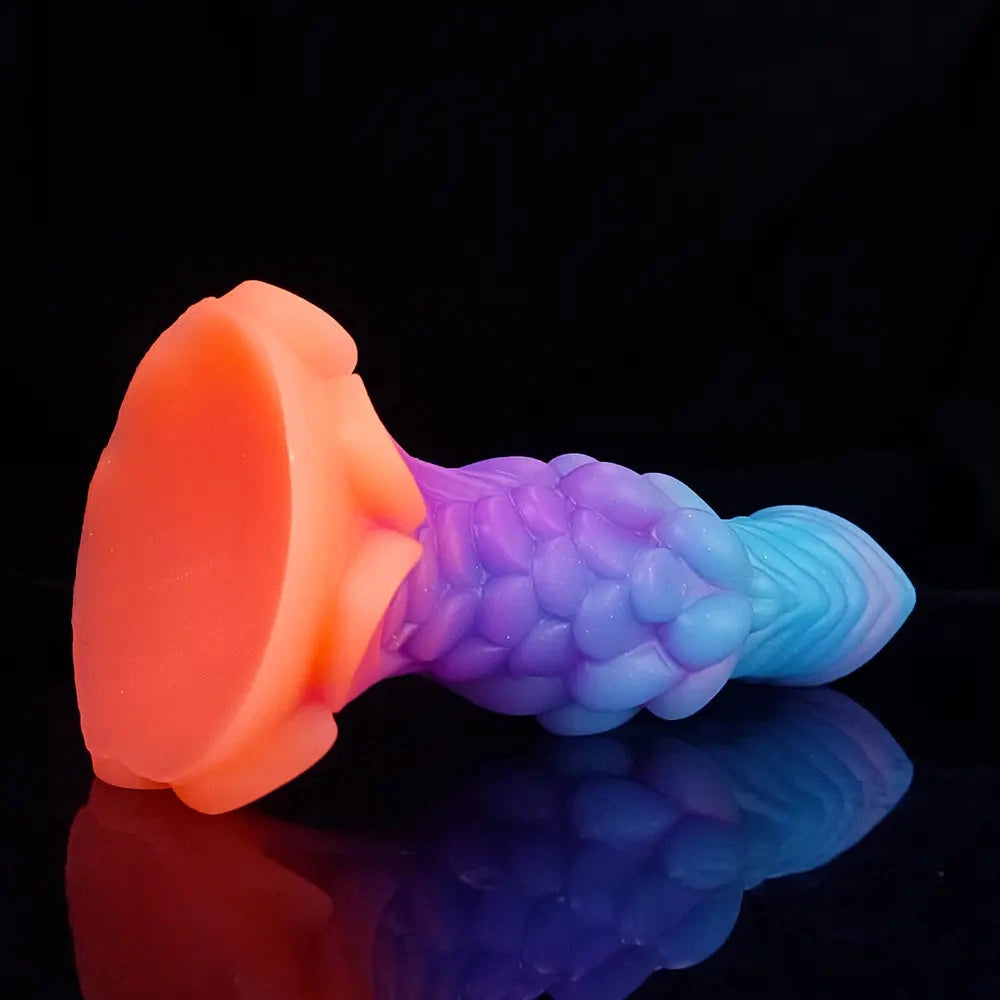 7.87in Monster Knot Luminous Dildo With Ribs Adult Male Masturbator