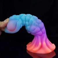 7.87in Monster Knot Luminous Dildo With Ribs Adult Male Masturbator