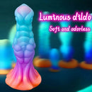 7.87in Monster Knot Luminous Dildo With Ribs Adult Male Masturbator