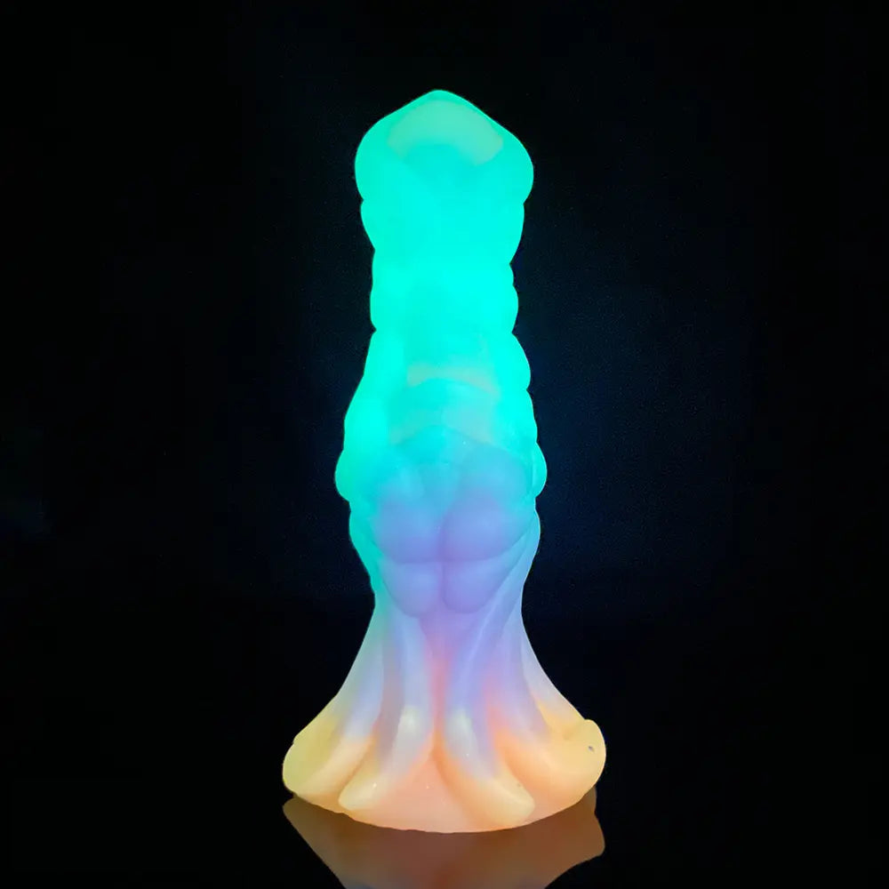 7.87in Monster Knot Luminous Dildo With Ribs Adult Male Masturbator