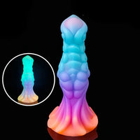 7.87in Monster Knot Luminous Dildo With Ribs Adult Male Masturbator