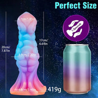 7.87in Monster Knot Luminous Dildo With Ribs Adult Male Masturbator