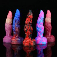 7.87in Multiple Colors Monster Animal Fantasy Design Dildo Adult Toy