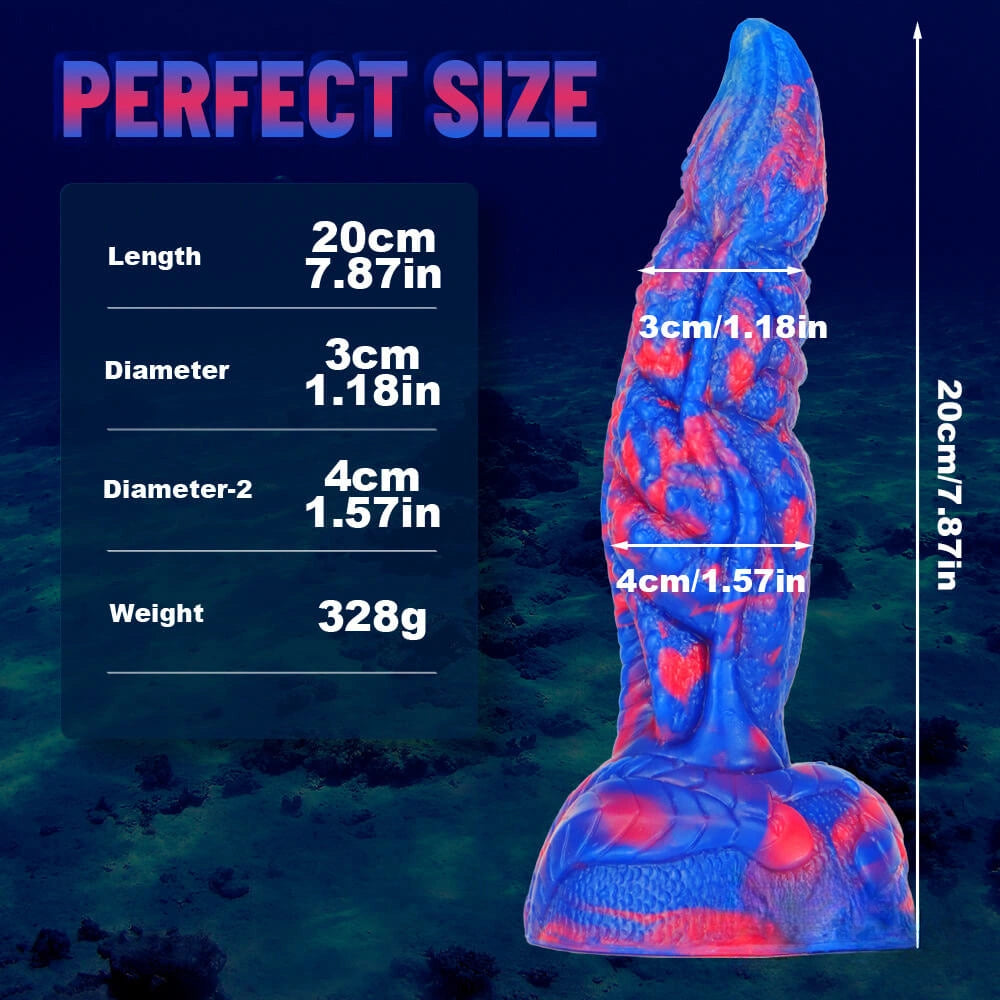 7.87in Multiple Colors Monster Animal Fantasy Design Dildo Adult Toy