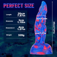 7.87in Multiple Colors Monster Animal Fantasy Design Dildo Adult Toy