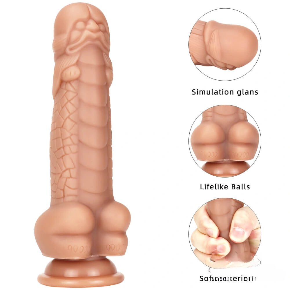7.87in New Soft Odd Dual Density Dildo For Anal Vagina Sex