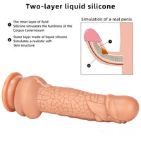 7.87in New Soft Odd Dual Density Dildo For Anal Vagina Sex