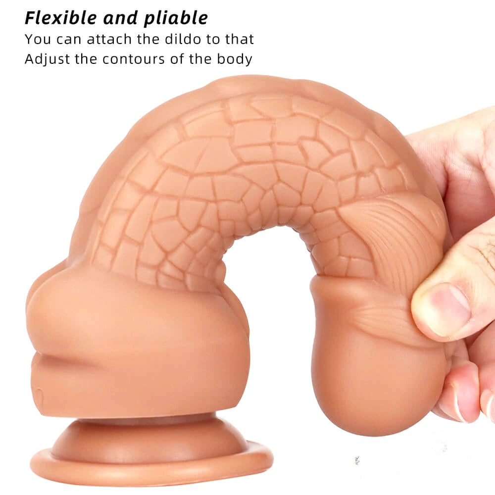 7.87in New Soft Odd Dual Density Dildo For Anal Vagina Sex