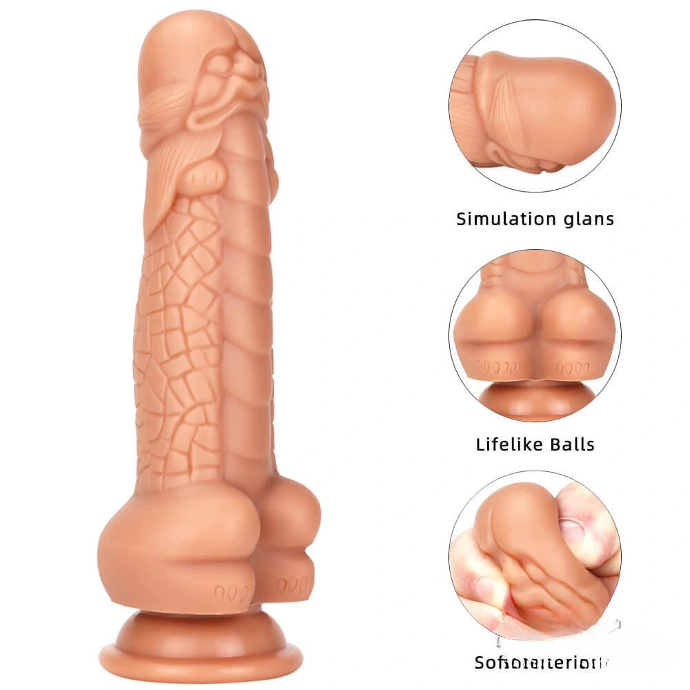 7.87in New Soft Odd Dual Density Dildo For Anal Vagina Sex