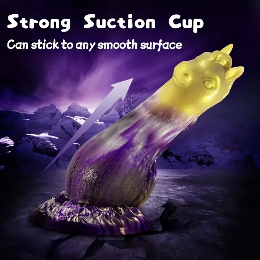 7.87in New Strange Shaped Horse Silicone Cock Dildo Simulation Penis
