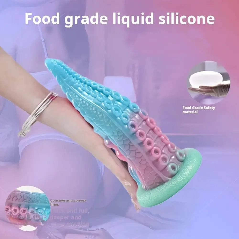7.87in Octopus Tentacle Dildo For Women Soft Anal Dildo For Hands-Free Play