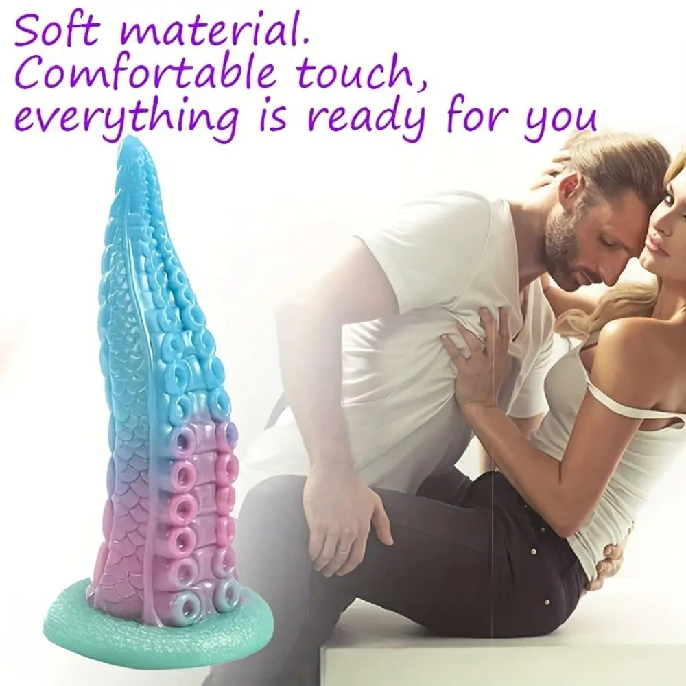 7.87in Octopus Tentacle Dildo For Women Soft Anal Dildo For Hands-Free Play