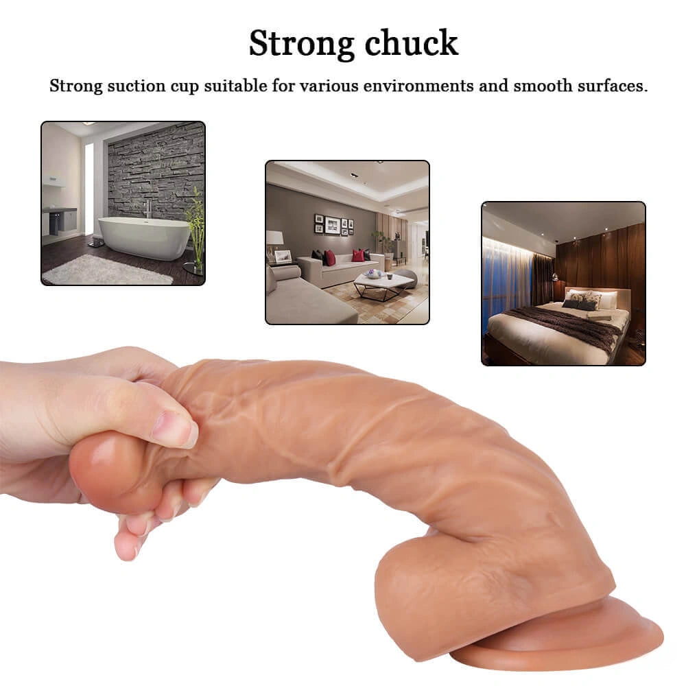 7.87in Penis Suction Cup Realistic Dildo Sex Toy For Clit Stimulation