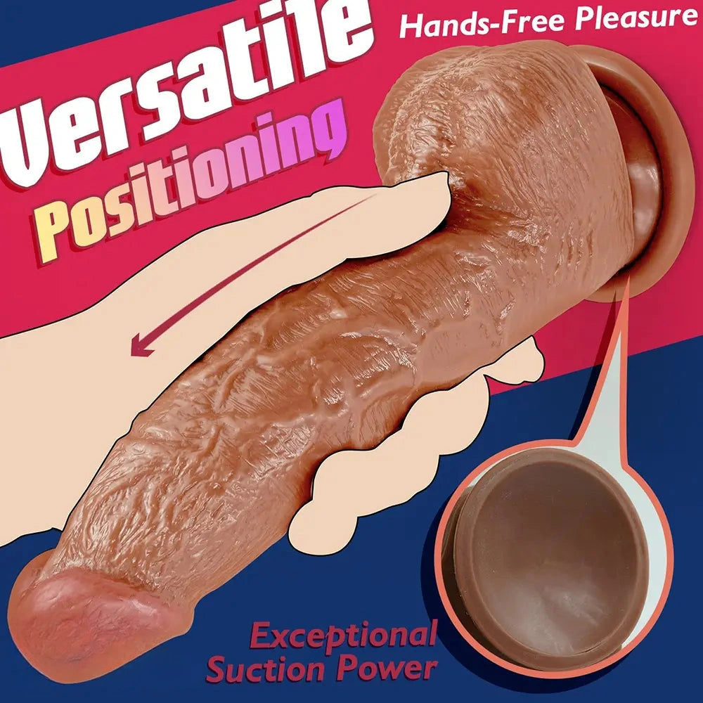 7.87in PVC Lifelike Dildo With Suction Cup Anal Sex Toy For Woman Men