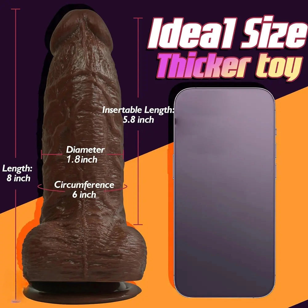 7.87in PVC Lifelike Dildo With Suction Cup Anal Sex Toy For Woman Men