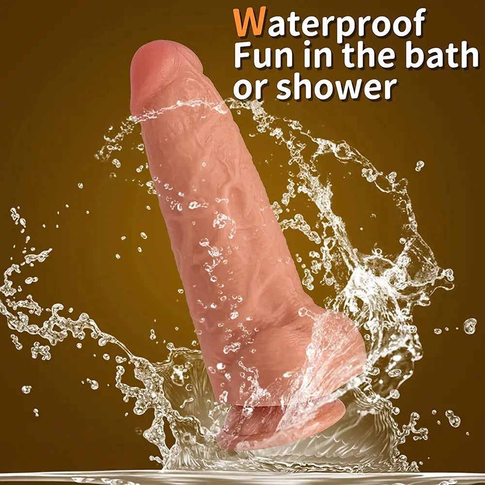7.87in PVC Lifelike Dildo With Suction Cup Anal Sex Toy For Woman Men