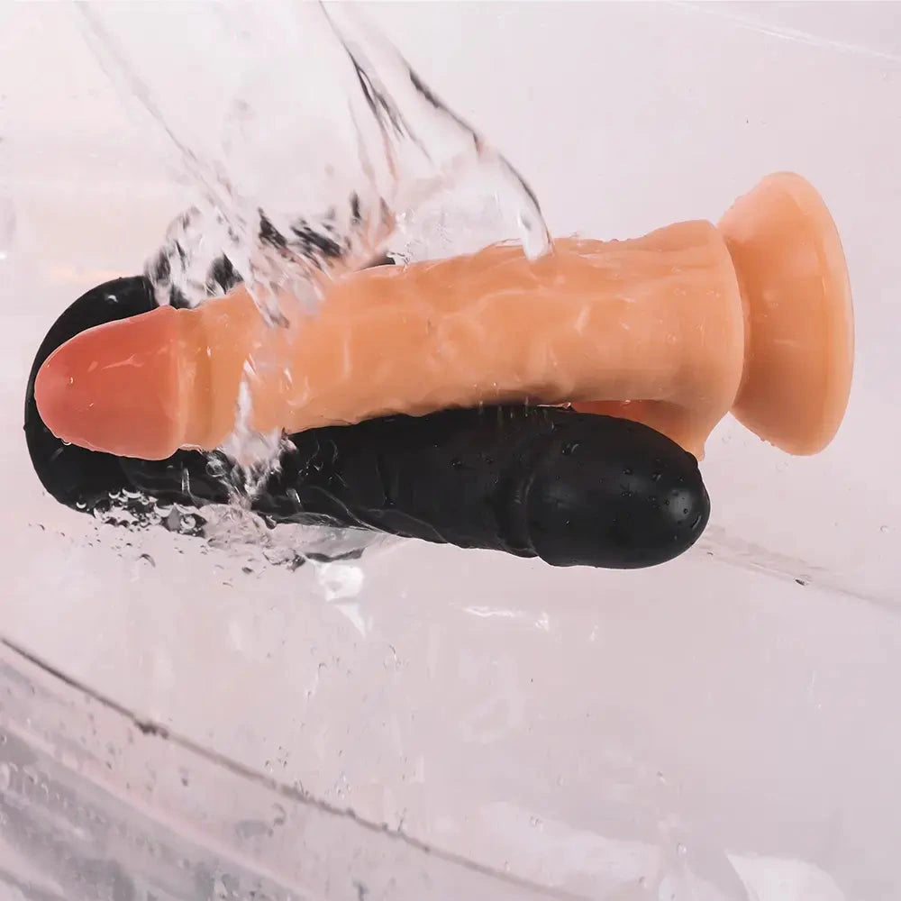 7.87in PVC Skin Feeling Dildo Sex Toy For Women With Suction Cup