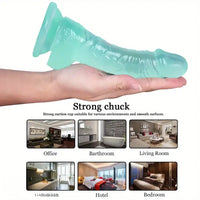 7.87in Real Anal Dildo with Testis Strong Suction Cup G Spot Stimulator