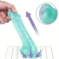 7.87in Real Anal Dildo with Testis Strong Suction Cup G Spot Stimulator
