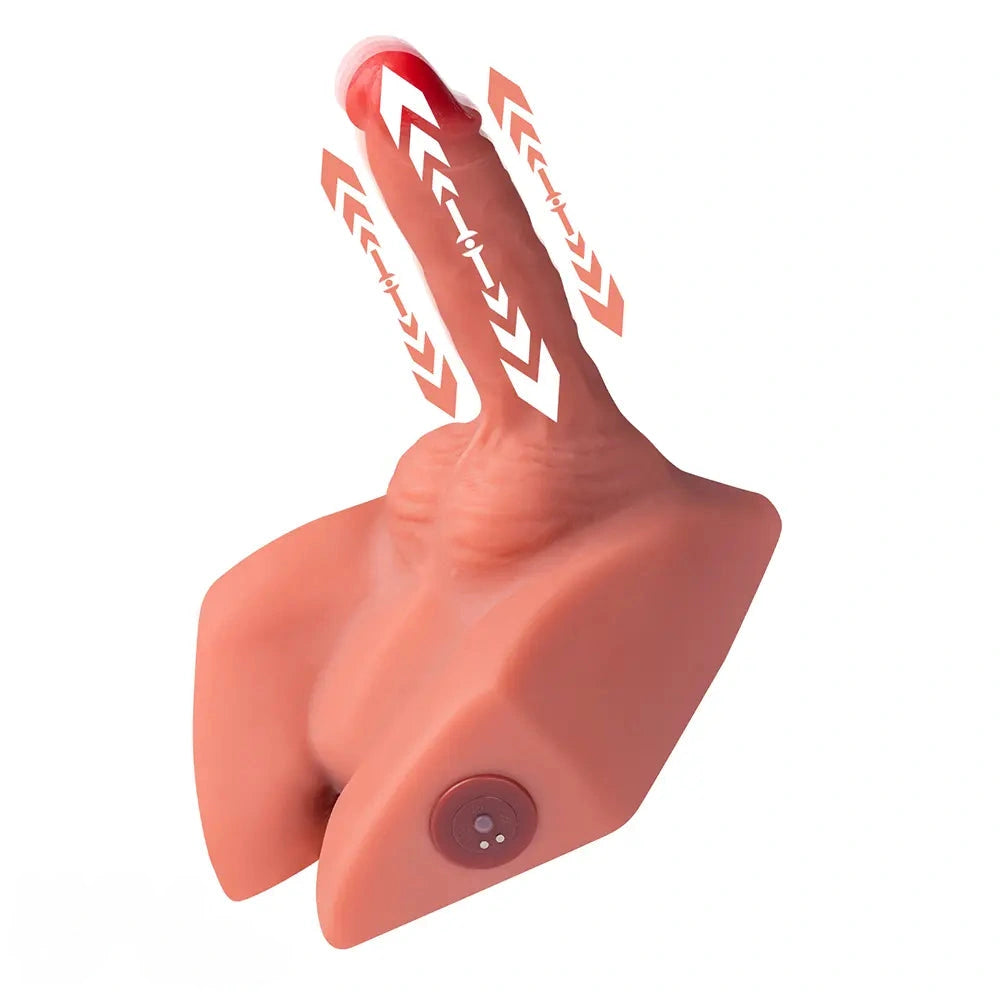 7.87in Real Feeling 3D Lifelike Sex Torso Dildo With Vibrating Thrusting Toy