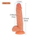 7.87in Real PVC Skin Feeling Penis Dildo Sex Toy For Women Men Sex