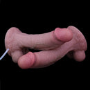 7.87in Real Vein Soft Silicone Adult Double Layer Squirting Strap on Dildo